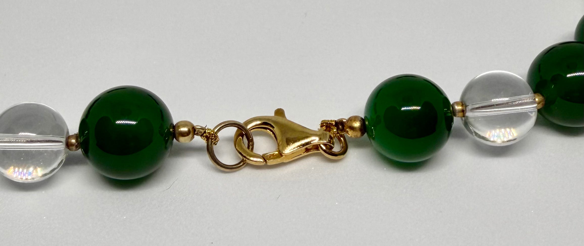 Collana in agata verde
