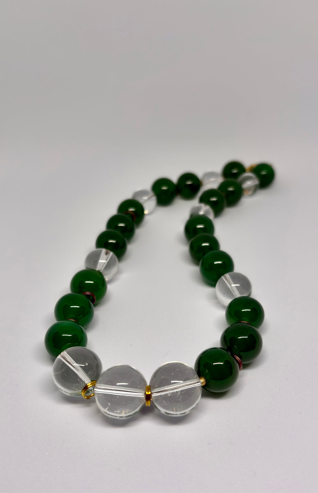 Collana in agata verde