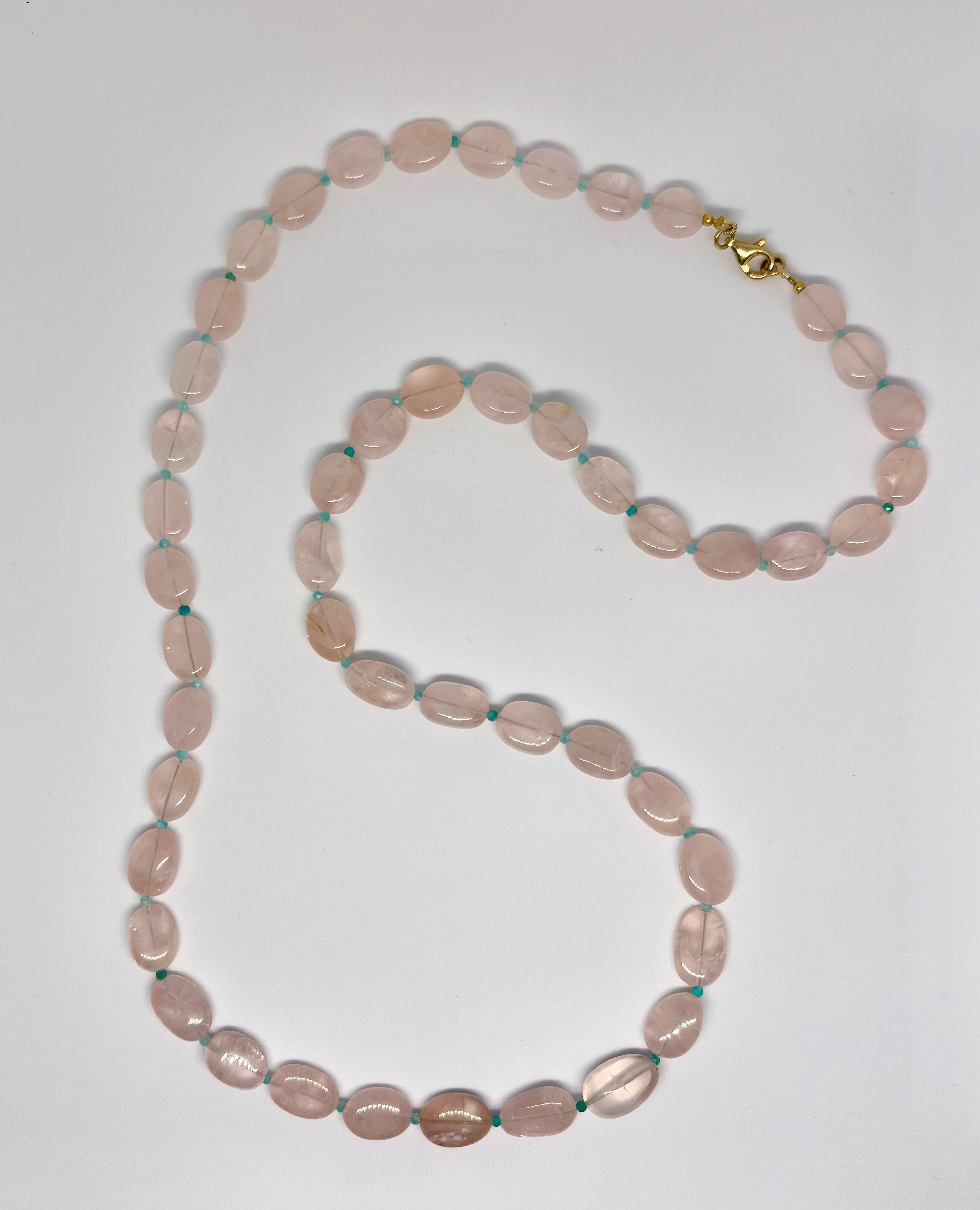 Collana in quarzo rosa