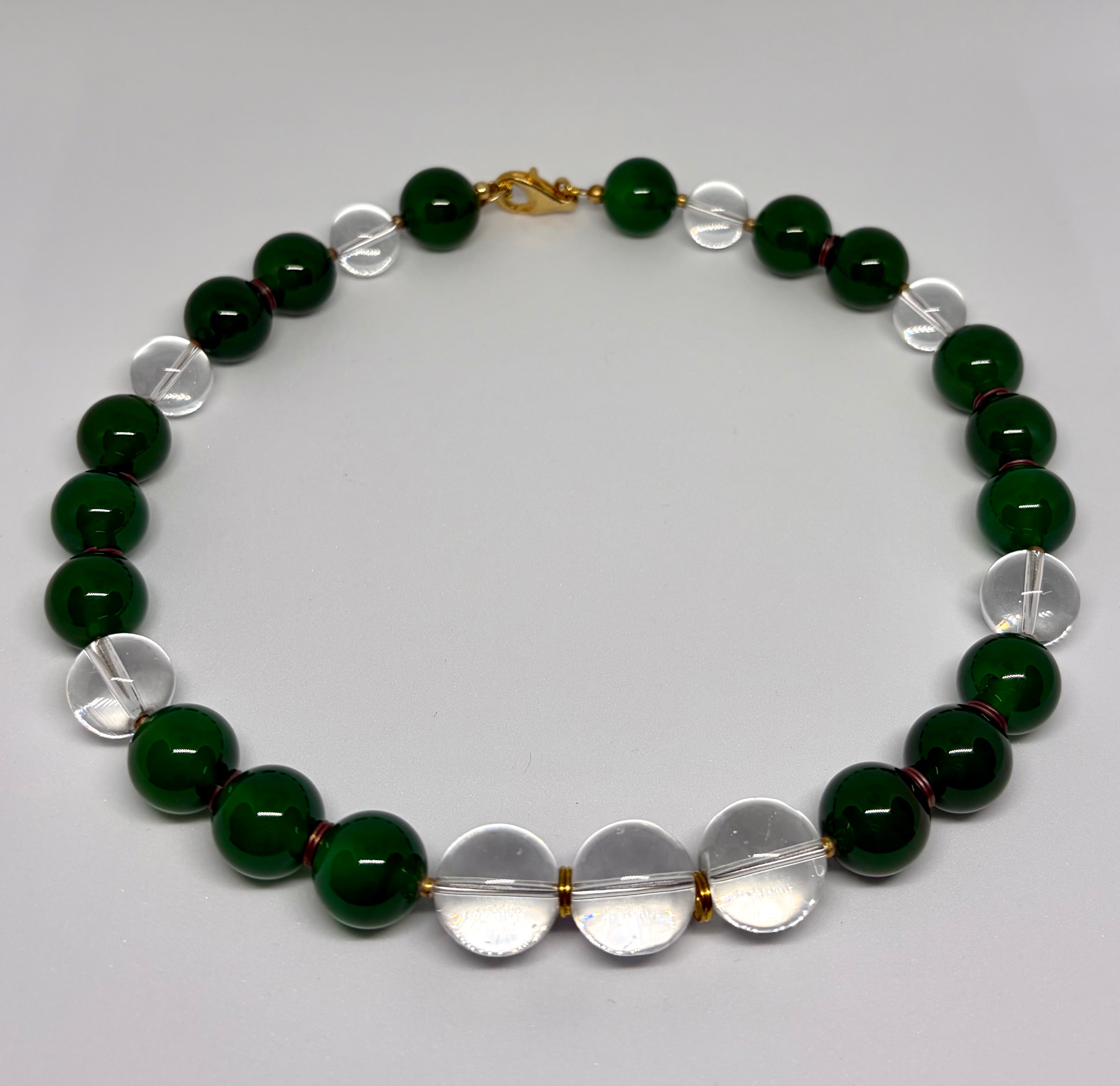 Collana in agata verde
