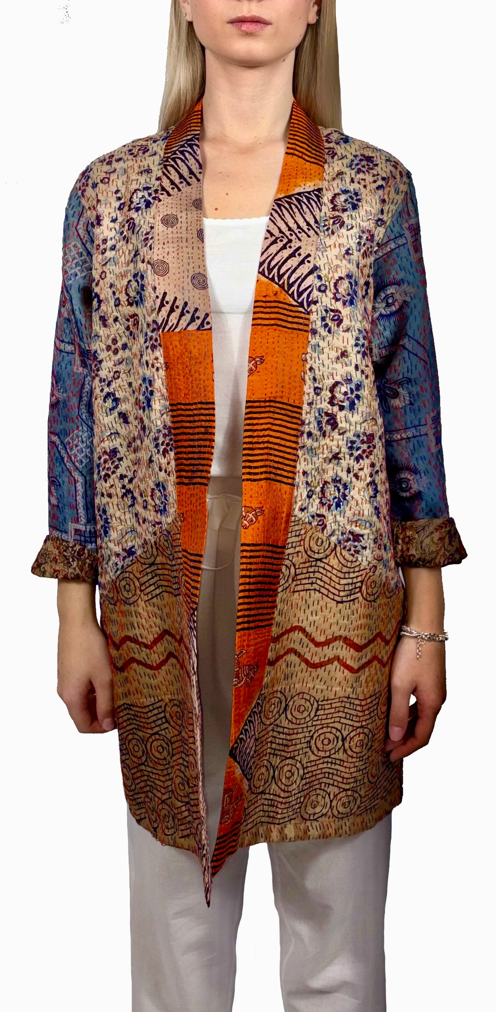 Kimono impunturato a mano Reversibile