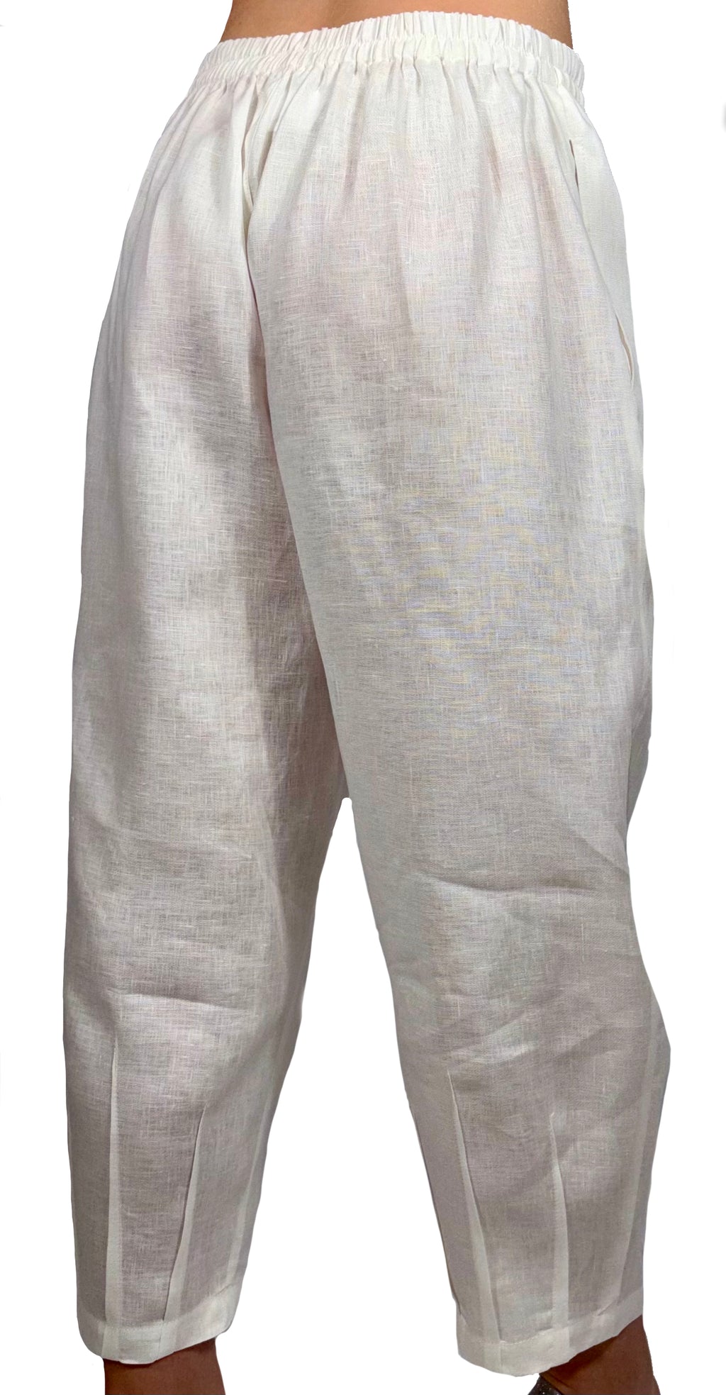 Pantaloni di lino bianco