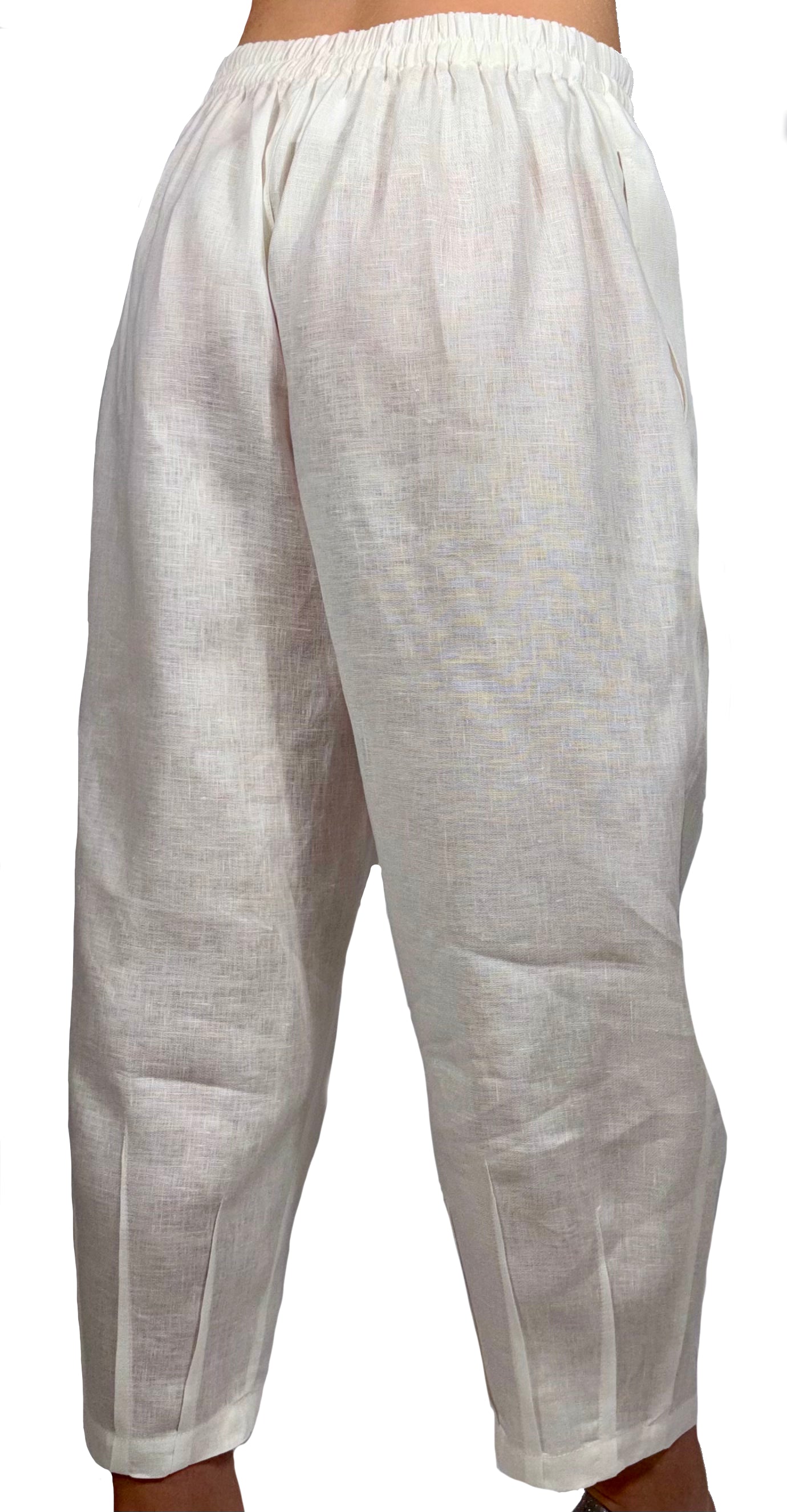 Pantaloni di lino bianco