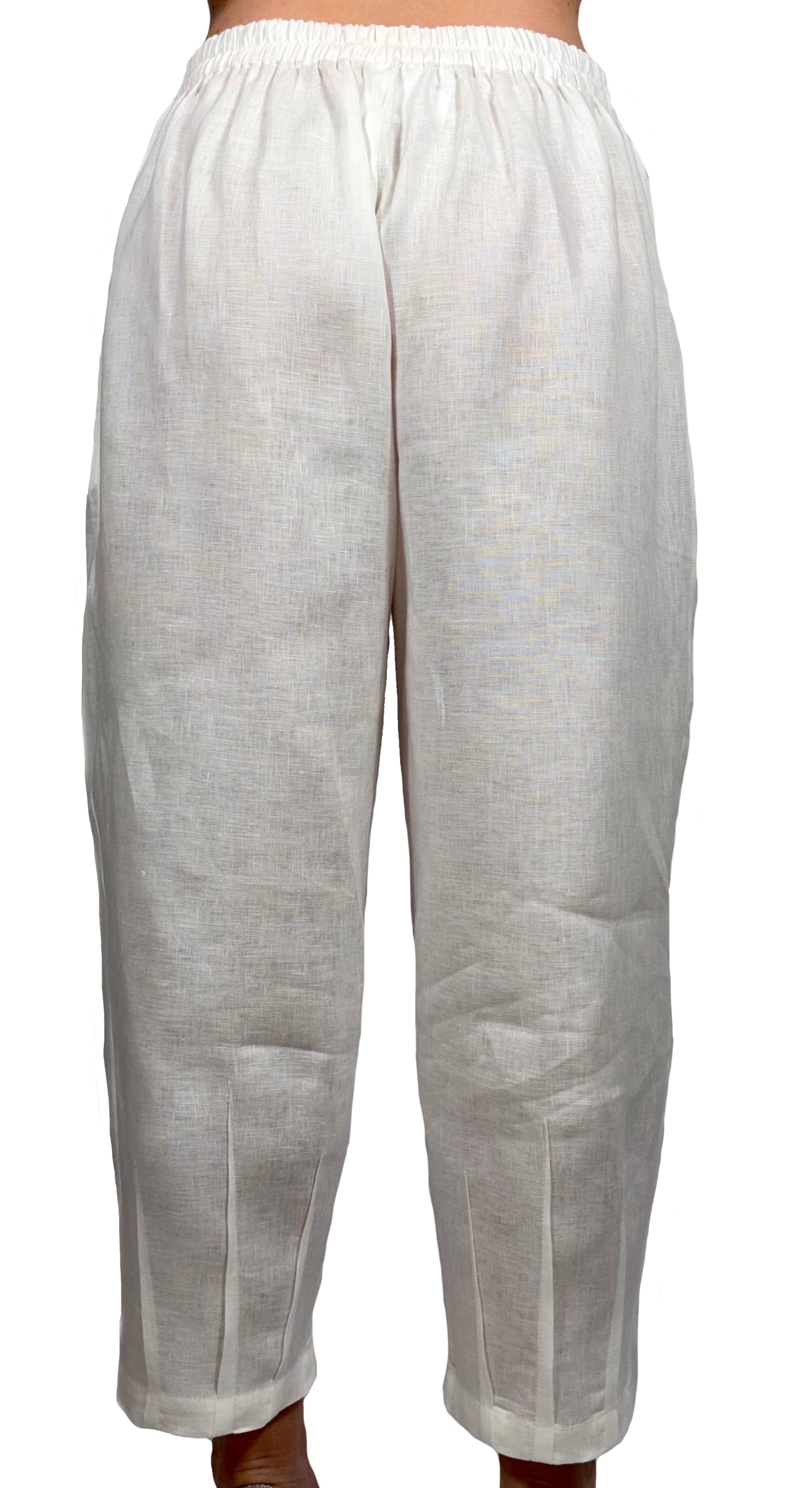 Pantaloni di lino bianco
