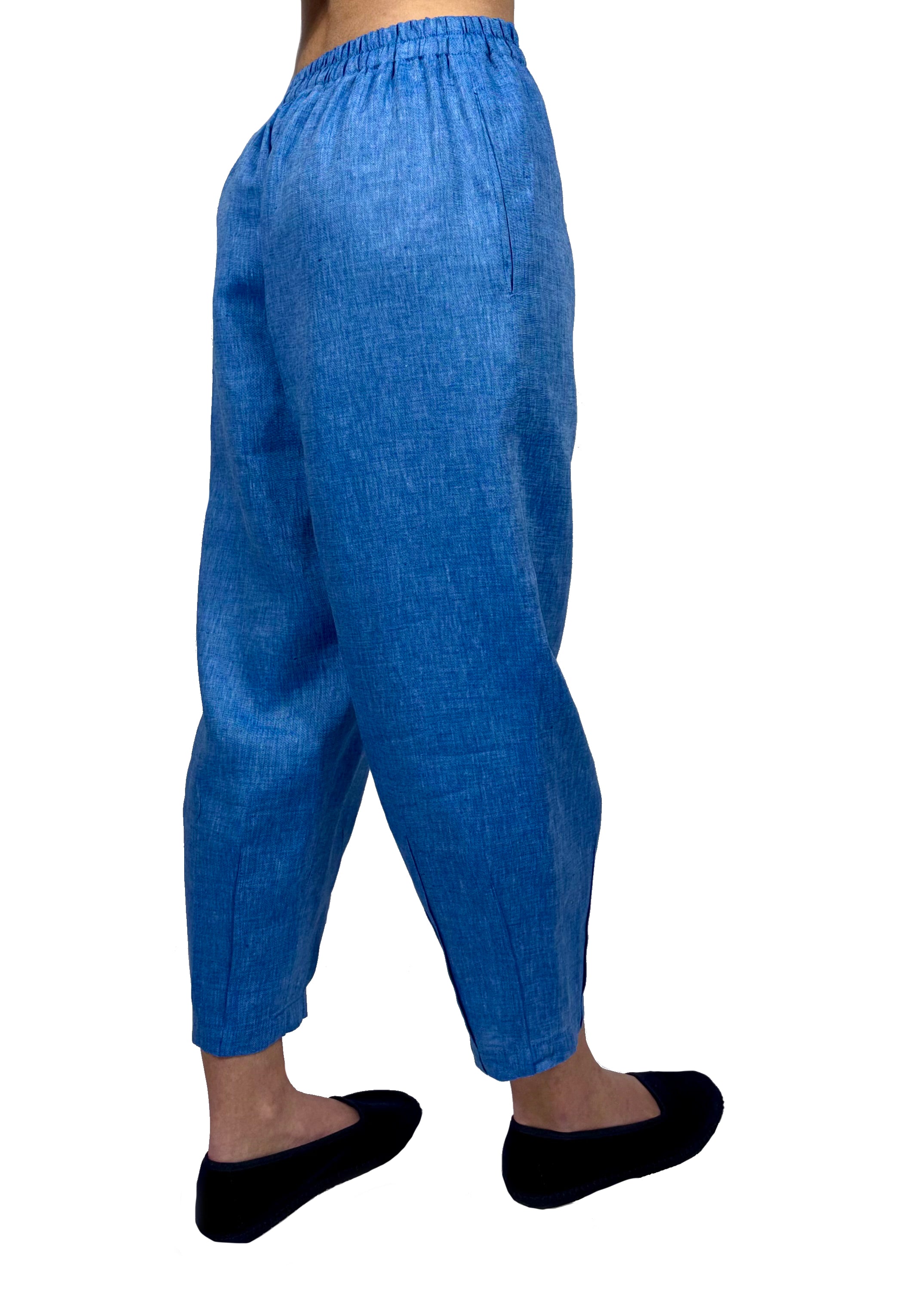 Pantalone di lino blu