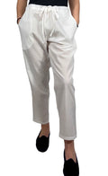 Pantalone in cotone bianco