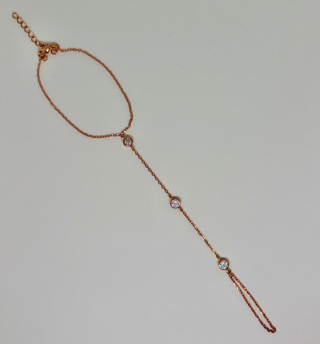 Baciamano con zirconi rosato