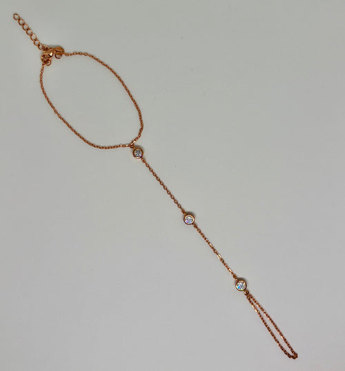 Baciamano con zirconi rosato