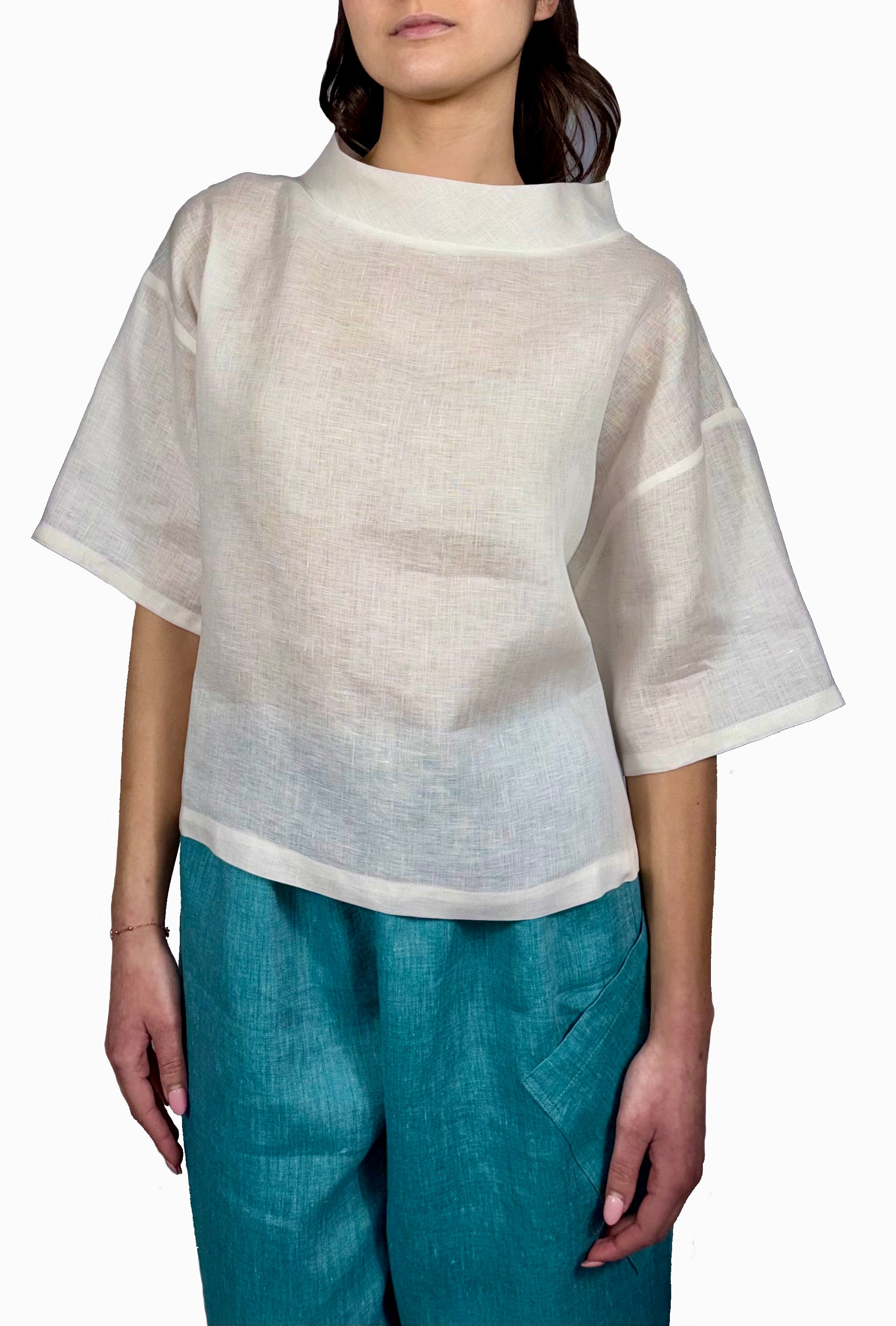 Camicia lino basic