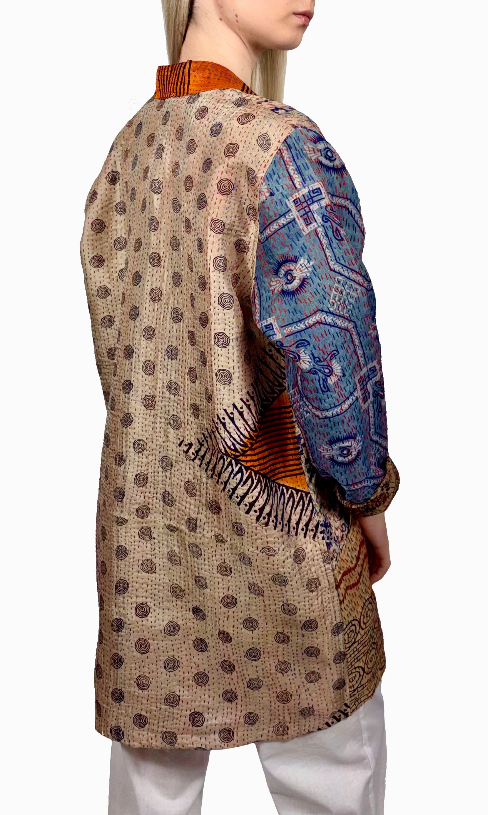 Kimono impunturato a mano Reversibile