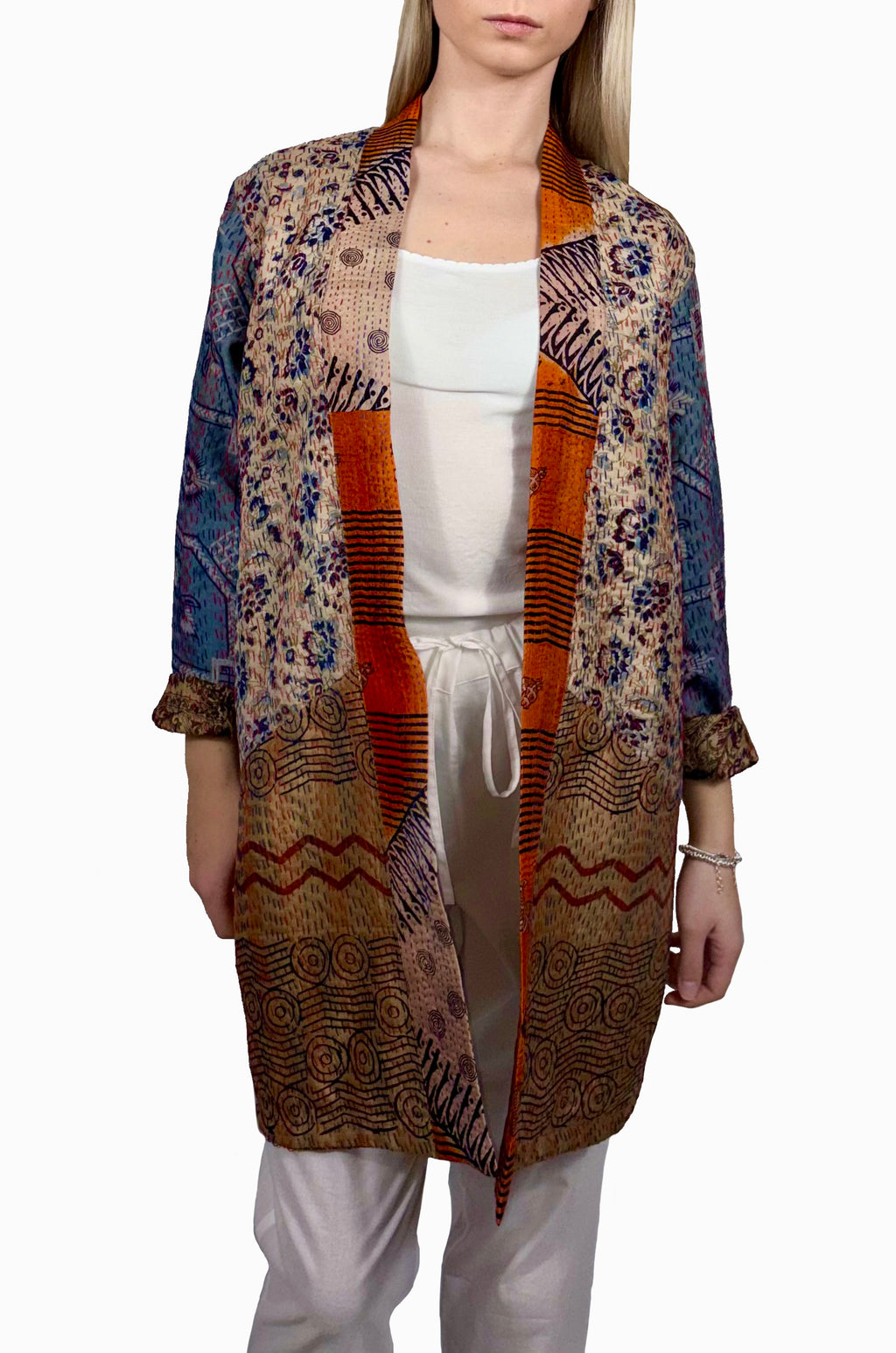 Kimono impunturato a mano Reversibile